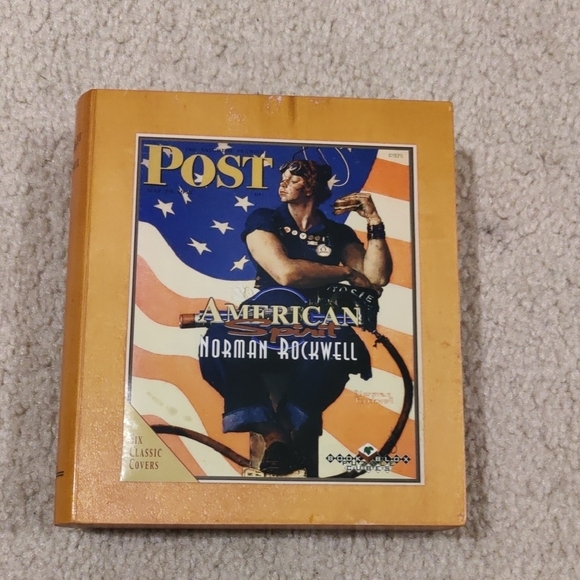 Vintage 20 Cubes Norman Rockwell American Post Blox Puzzle In A Wooden Box